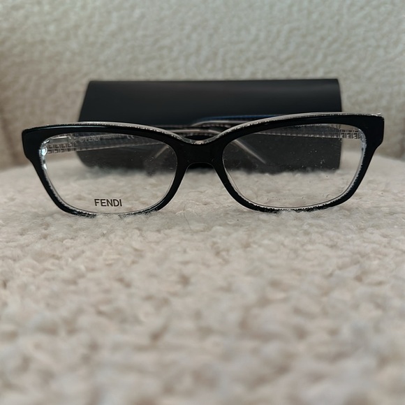 Fendi Women's Rectangular Glasses Frames with Case FF0004 - Picture 3 of 12